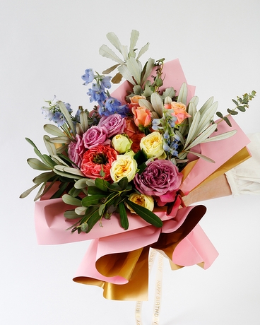 Cheers to You, Petals Birthday Bloom Bunch Flower Arrangement