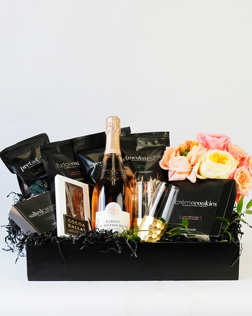 With Barons de Rothschild Rosé Champagne size,  inches height and  inches wide.