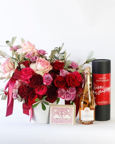 With Barons de Rothschild Rosé size,  inches height and  inches wide.