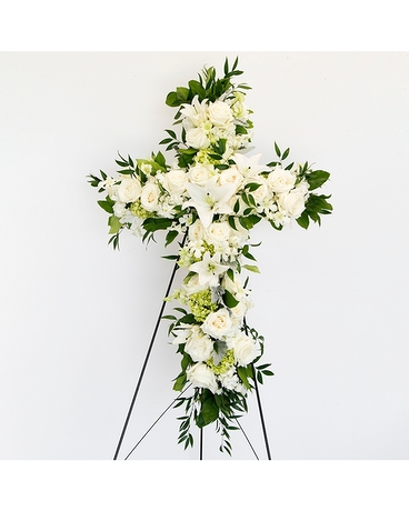 Eternity Cross Flower Arrangement