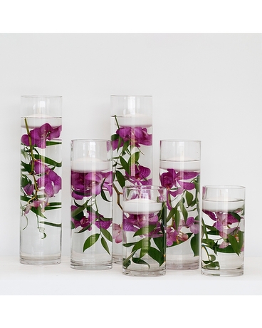 Celebration of Life Orchid Candles Flower Arrangement