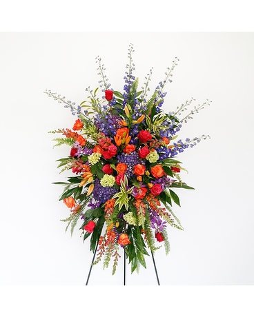 Celebration of Life Standing Easel Spray Flower Arrangement