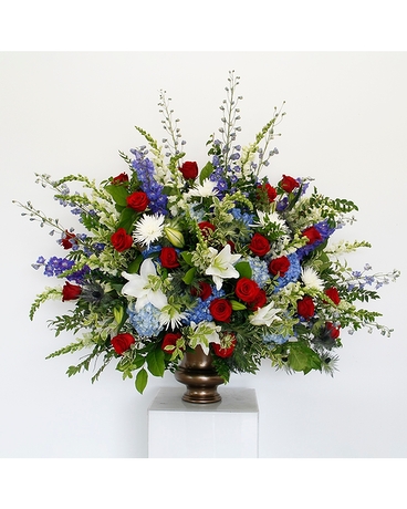 Stars & Stripes Altarpiece Flowers Flower Arrangement