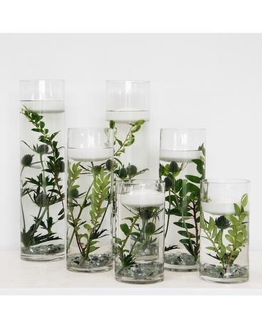 Stars & Stripes Thistle Candles Flower Arrangement