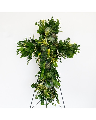 Serenity Cross Flower Arrangement