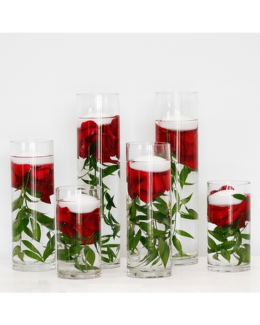 Splendor Green Candles Flower Arrangement