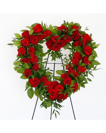 Splendor Heart Wreath Flower Arrangement