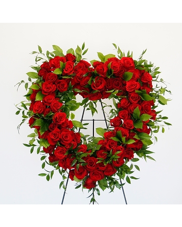 Splendor Heart Wreath Flower Arrangement
