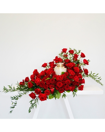 Splendor Flowering Urn & Cremation Piece Flower Arrangement