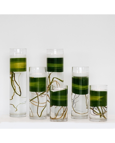 Strength Green Candles Flower Arrangement