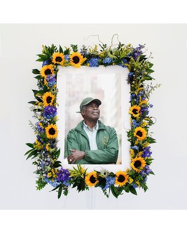Strength Memorial Floral Frame Flower Arrangement
