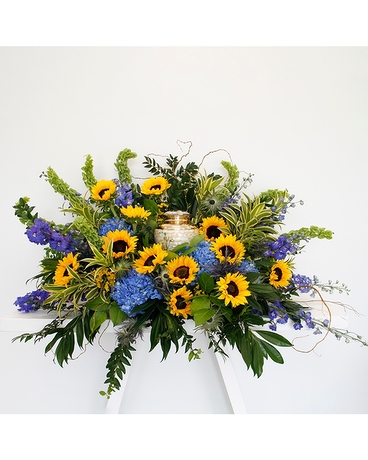 Strength Flowering Urn & Cremation Piece Flower Arrangement