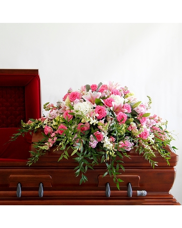 Cherished Casket Spray Flower Arrangement