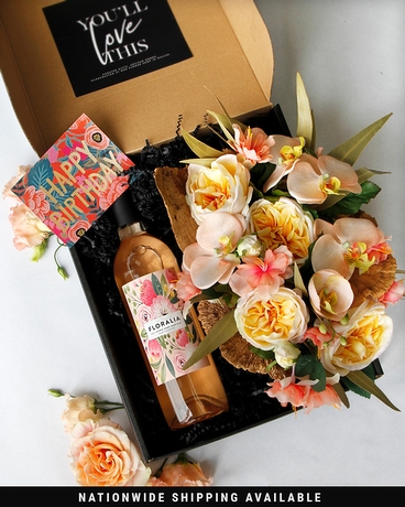 THE BIRTHDAY IN BLOOM BLACK BOX | NATIONWIDE Gift Basket