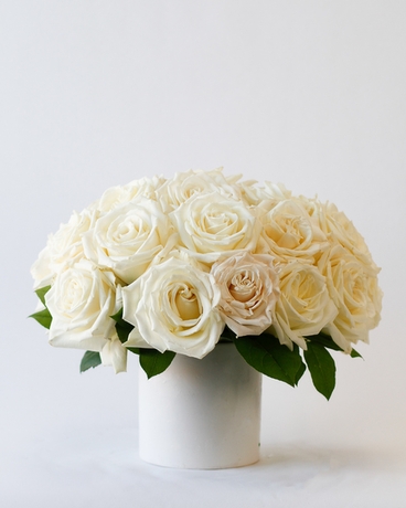 French Pavé Roses - White Diamond Flower Arrangement