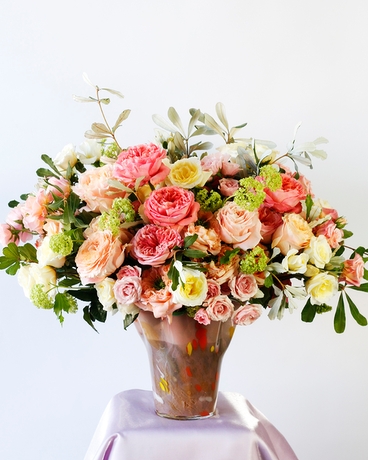 Pink Drink Flower Arrangement