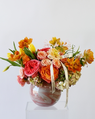 Orange Pop | Spring Birthday Special Flower Arrangement