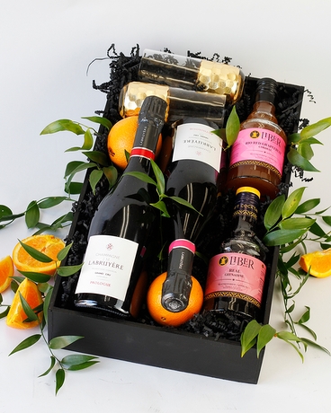 With Brut & Rosé Champagne size,  inches height and  inches wide.